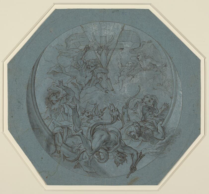 Saint Michael Defeating Heresy and Satan — Johann Georg Bergmüller