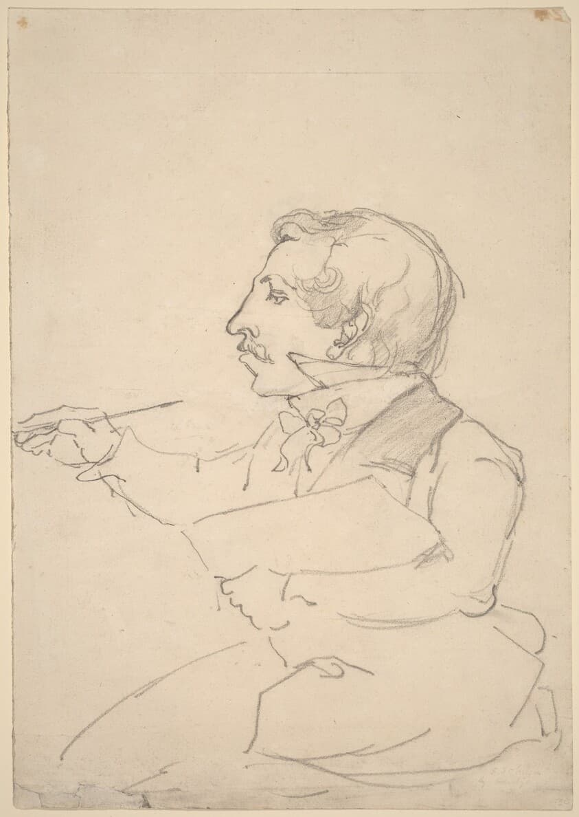 Eastman Johnson Sketching — Emanuel Gottlieb Leutze
