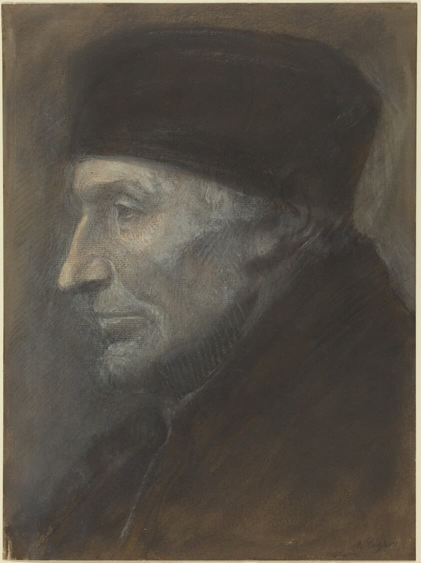 Head of a Man with a Skullcap — Alphonse Legros