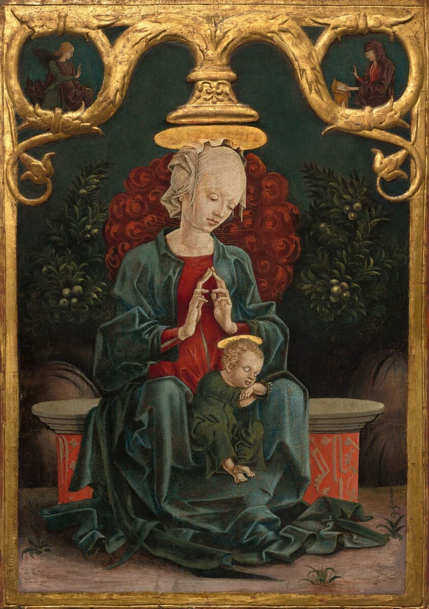 Madonna and Child in a Garden — Cosmè Tura