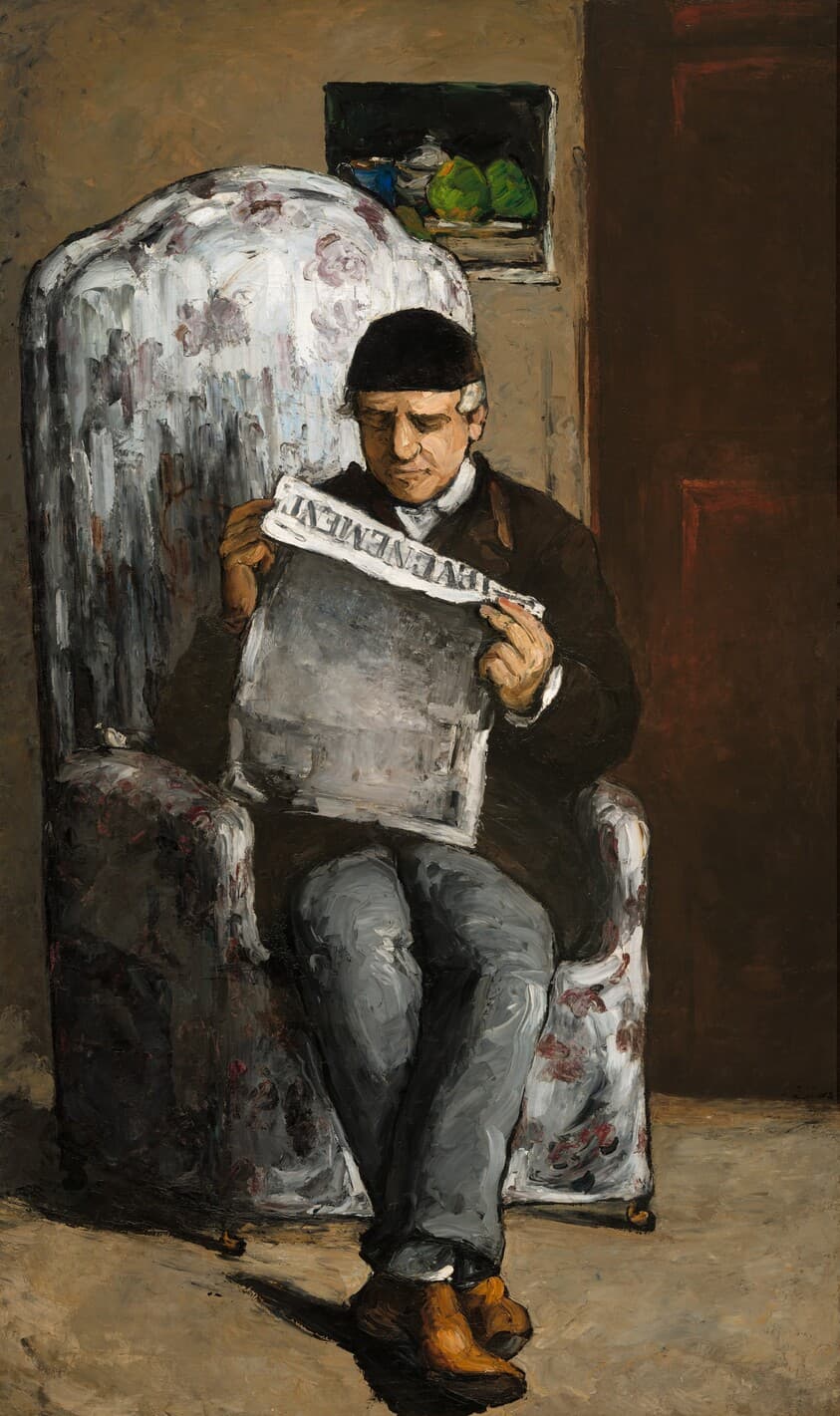 The Artist's Father, Reading "L'Événement" — Paul Cezanne