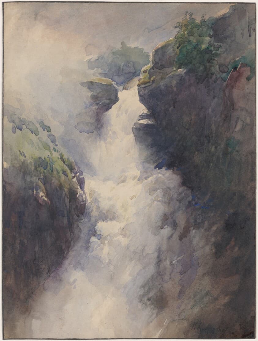 A Cascade in the Mountains — Henri-Joseph Harpignies
