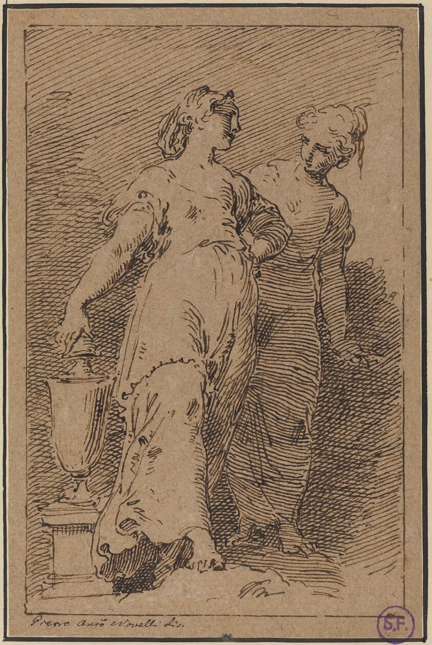 Two Young Women — Pietro Antonio Novelli