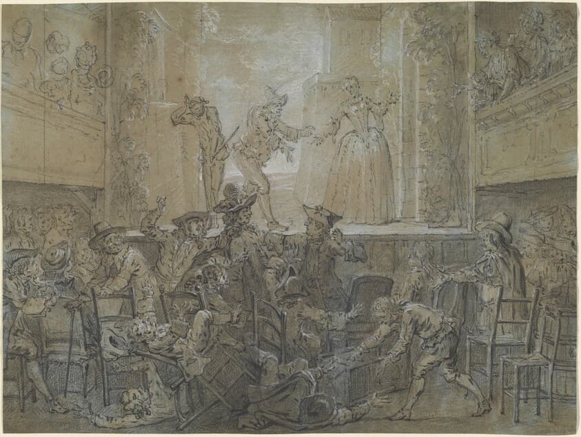 The Scene with the Tall Baguenodière — Jean-Baptiste Oudry