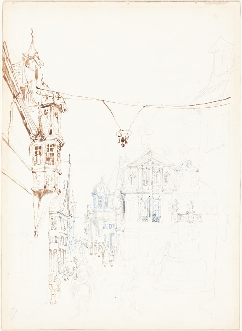 Continental Street Scene — John Skinner Prout