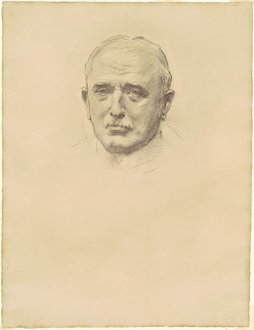 Study of Field Marshal John French for "General Officers of World War I" — John Singer Sargent