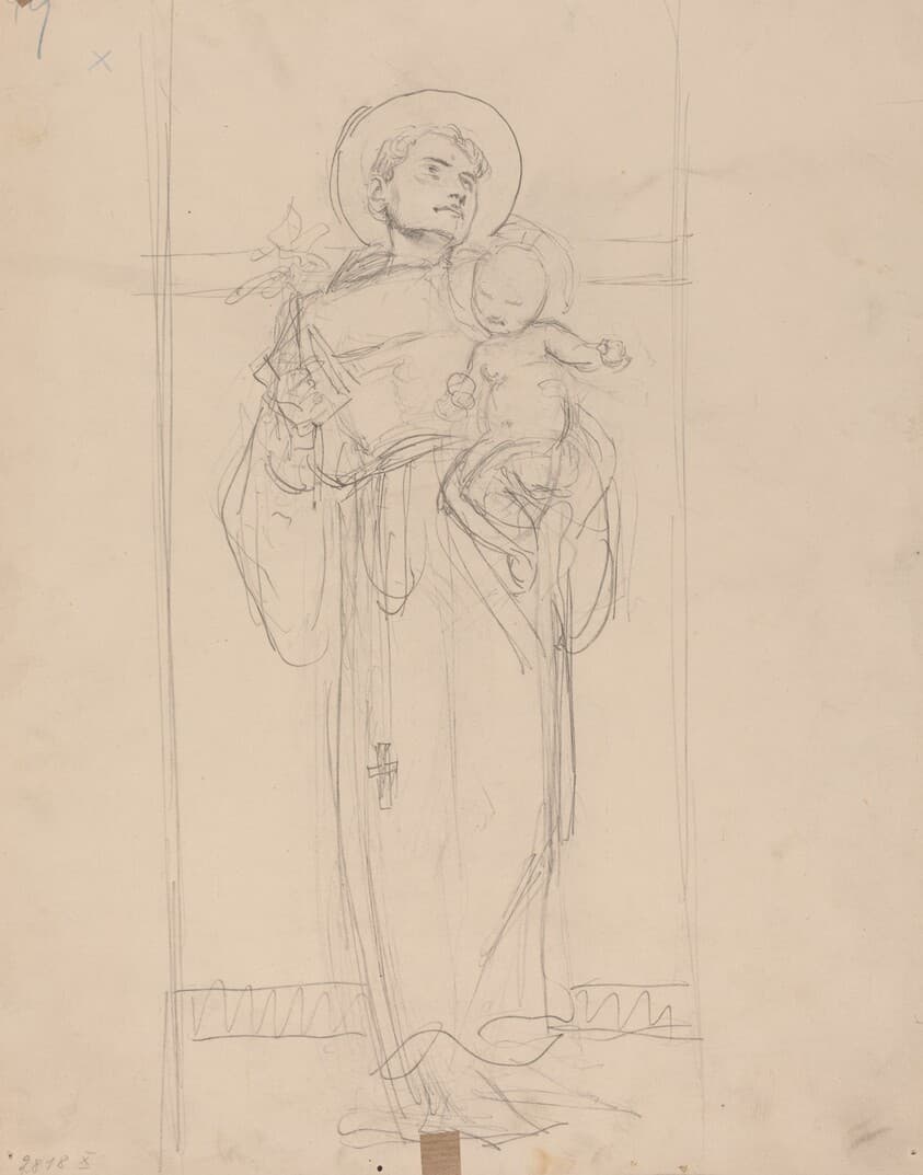 Standing Saint holding the Christ Child — Karel Vitezslav Masek
