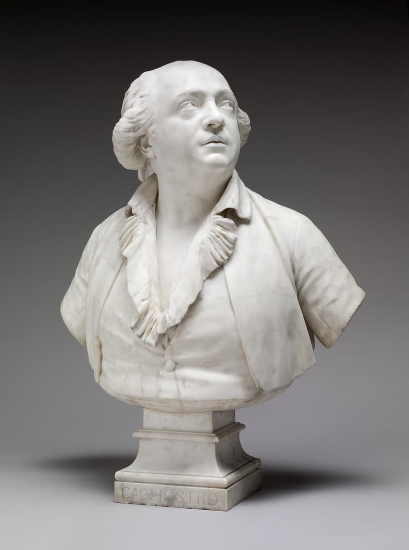 Giuseppe Balsamo, Comte di Cagliostro — Jean-Antoine Houdon