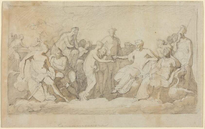 Psyche Received on Mount Olympus — Vincenzo Camuccini