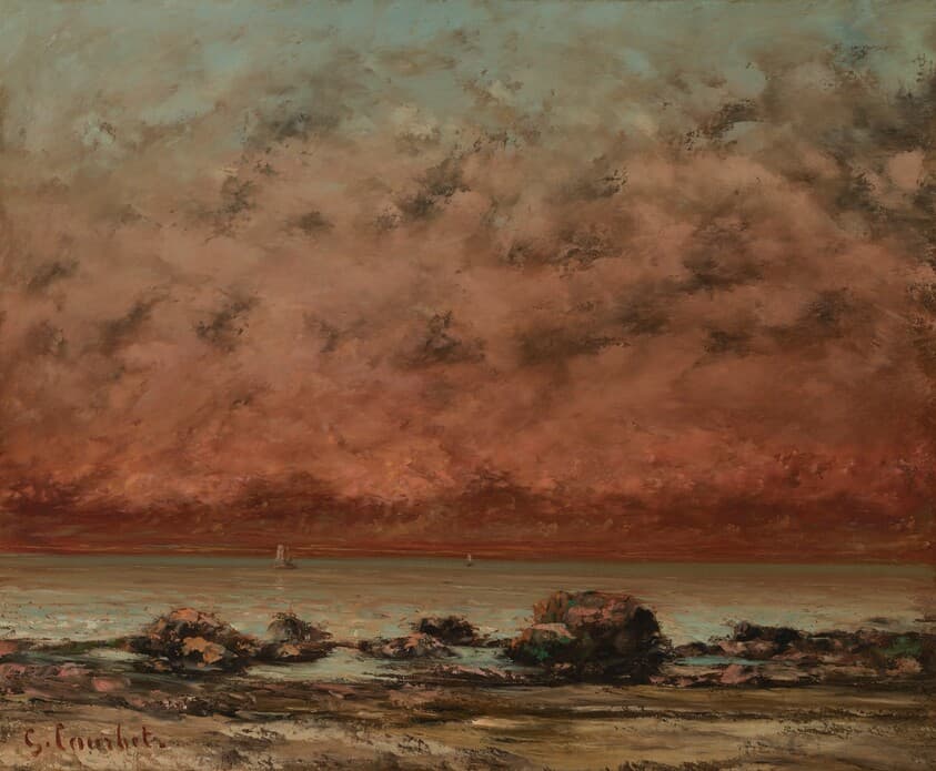 The Black Rocks at Trouville — Gustave Courbet