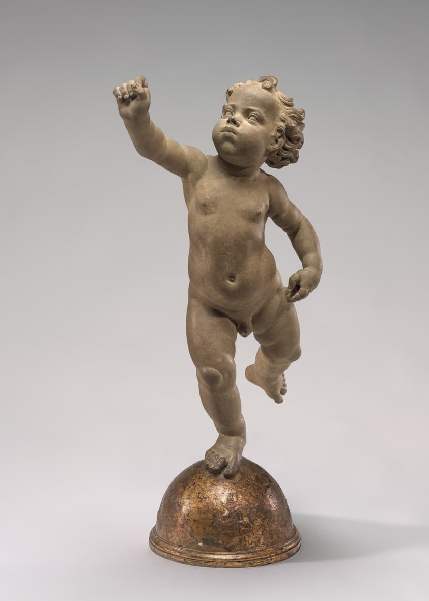 Putto Poised on a Globe — Andrea del Verrocchio