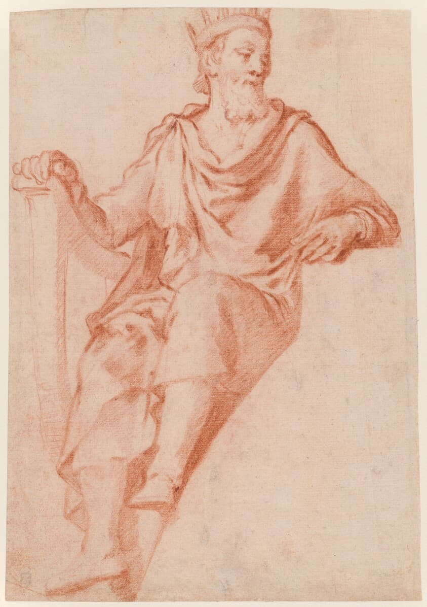 King David (Design for a Lunette) — Agostino Ciampelli