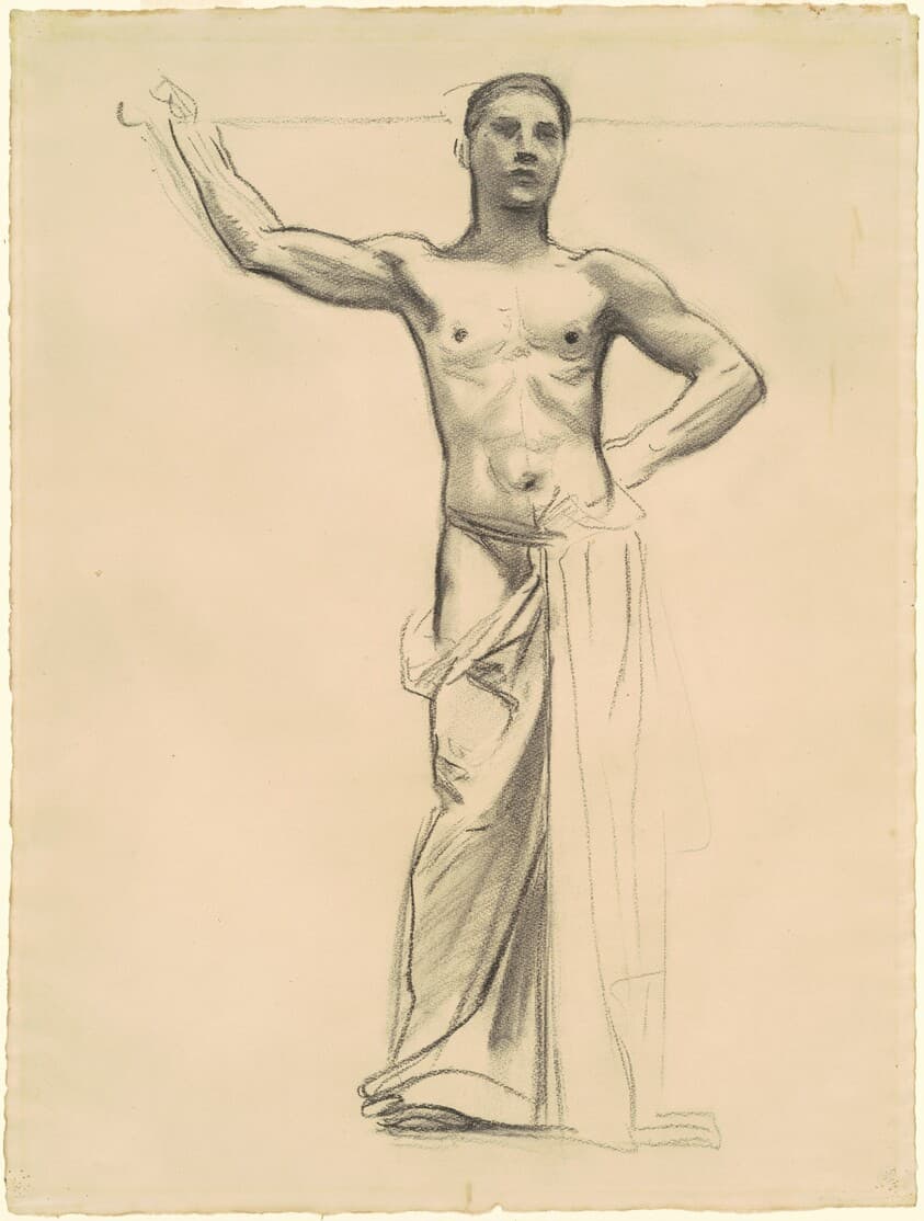 Study of Apollo for "Apollo and the Muses" — John Singer Sargent