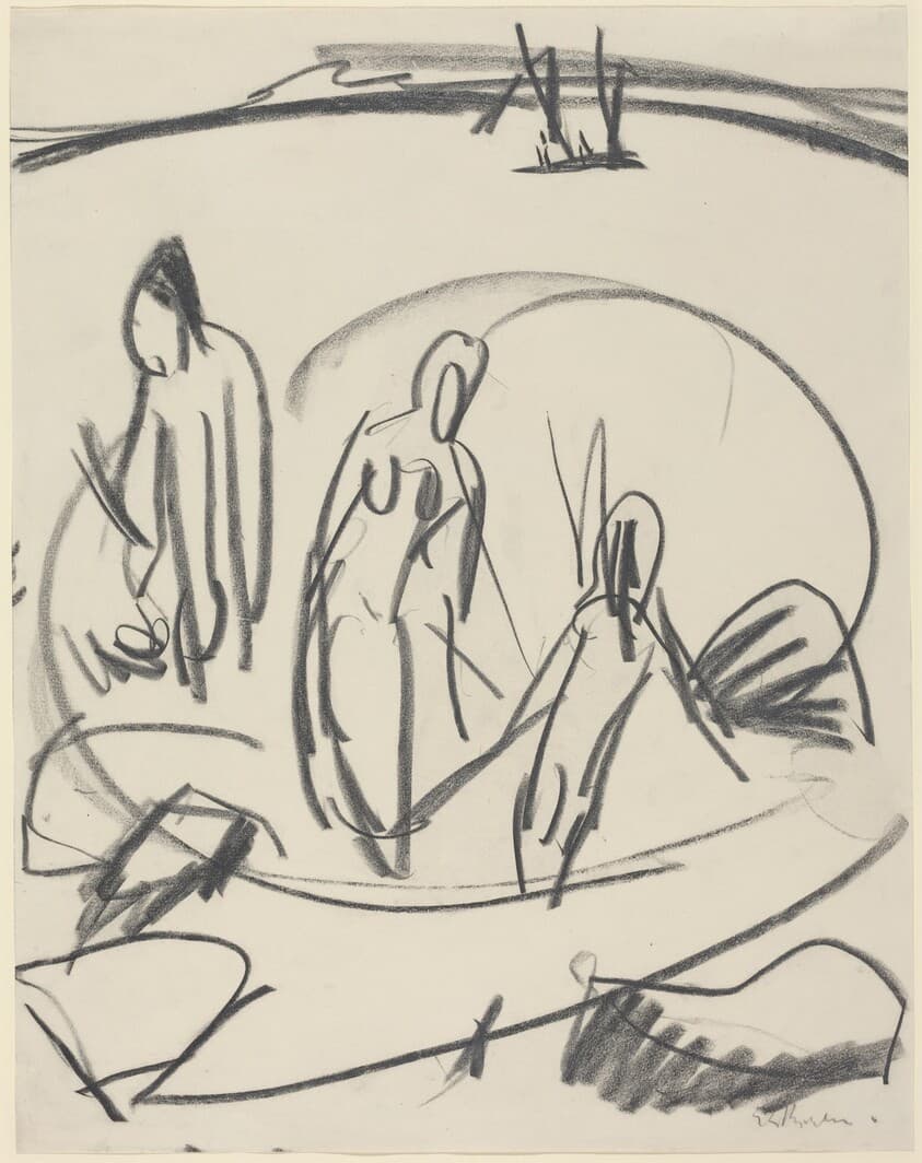 Three Bathers in the Sea — Ernst Ludwig Kirchner