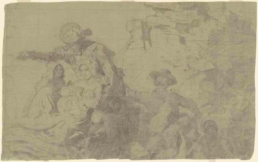 Study for "Westward the Course of Empire Takes Its Way" — Emanuel Gottlieb Leutze