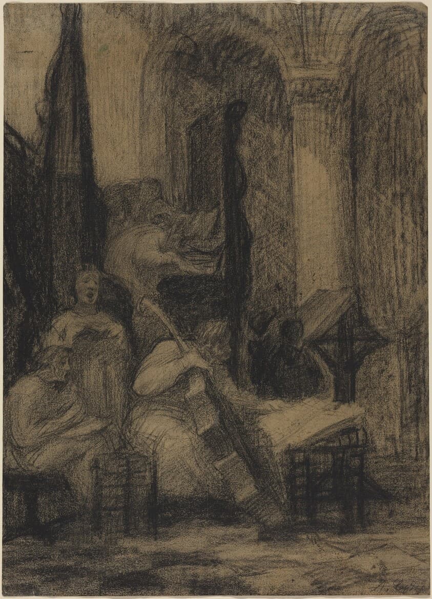 Choir of a Spanish Church — Alphonse Legros