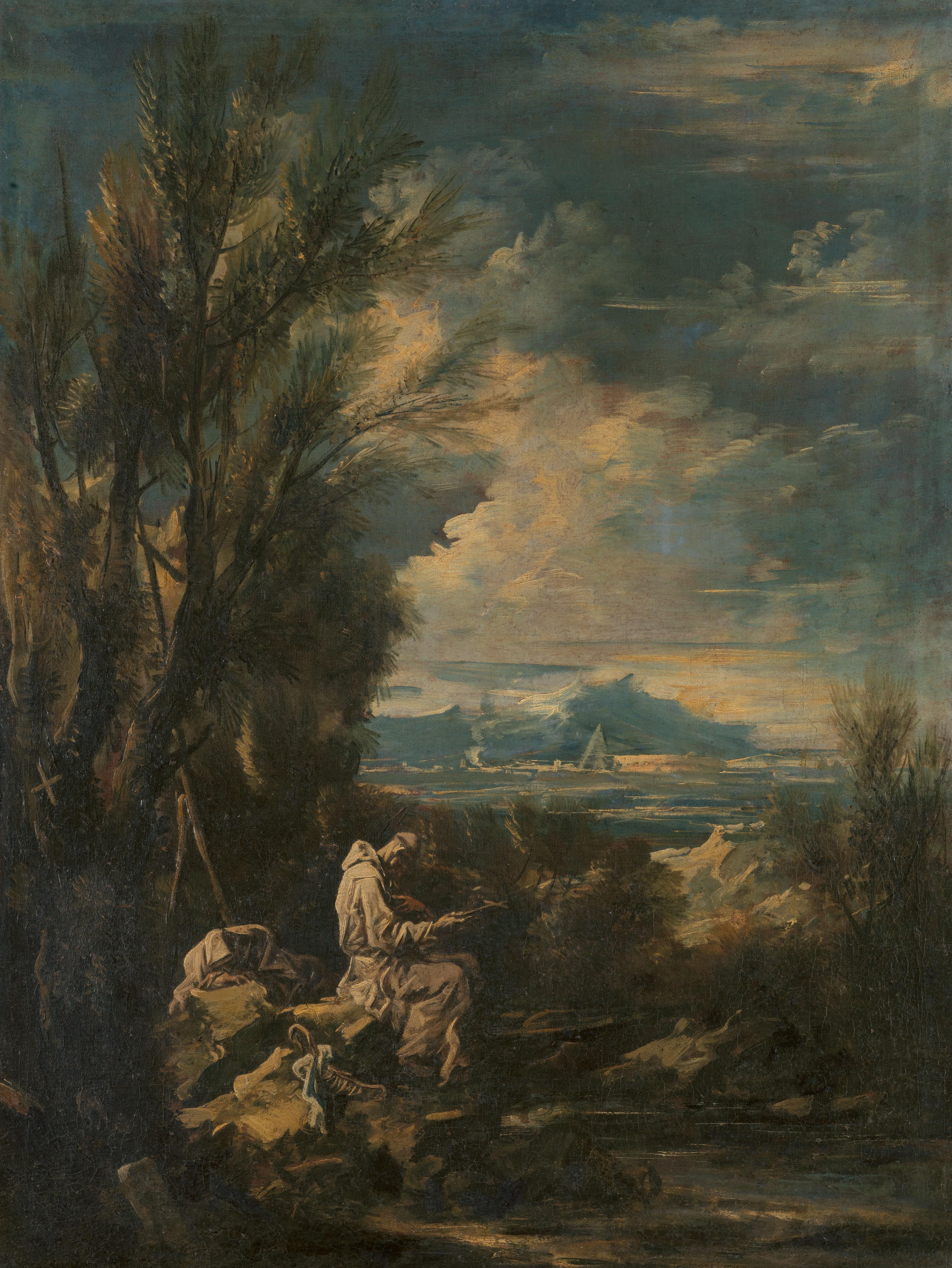 Landscape with Saint Bruno ? — Alessandro Magnasco