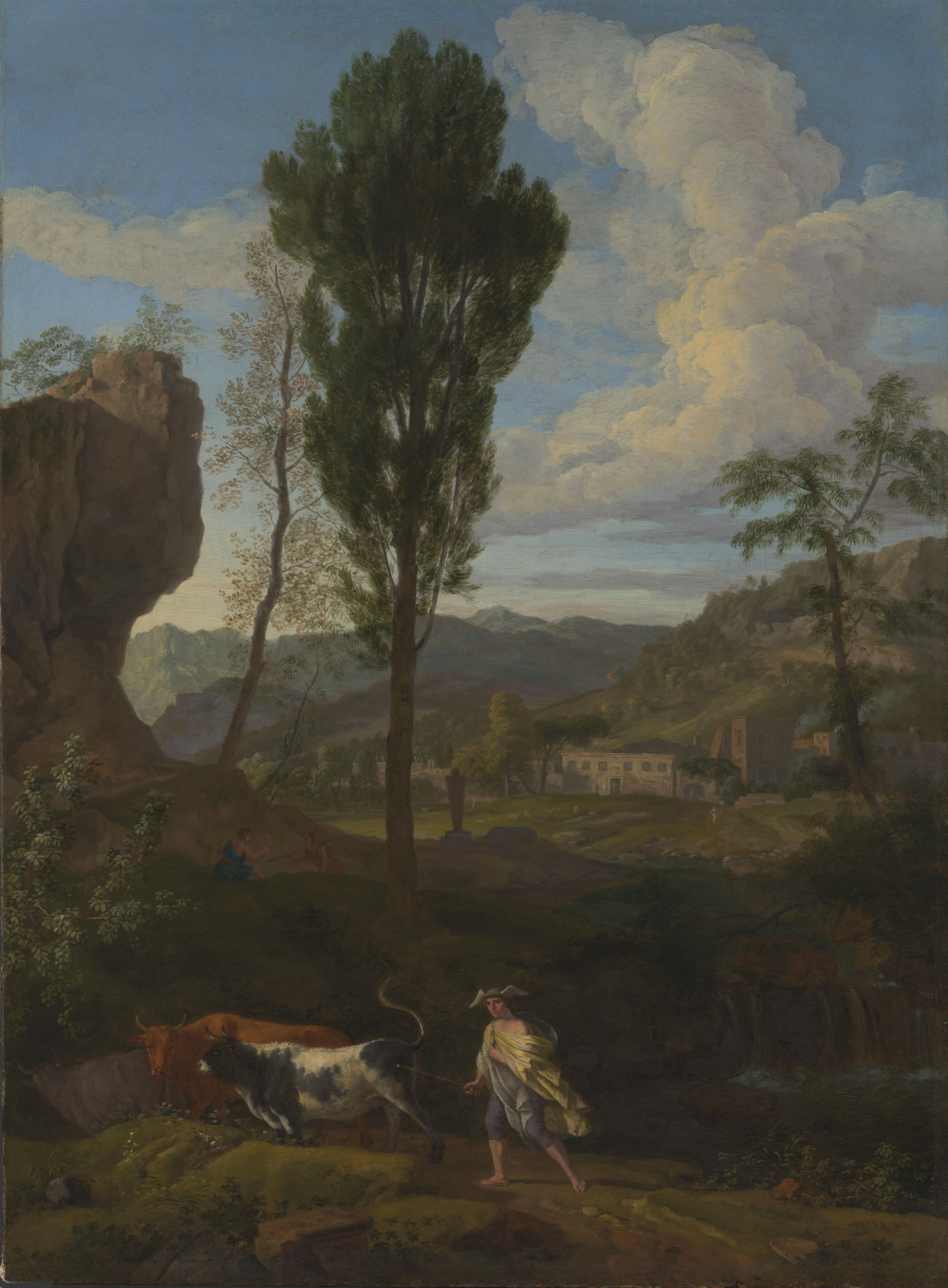 Arcadian Landscape Mercury and Io — Johannes Glauber