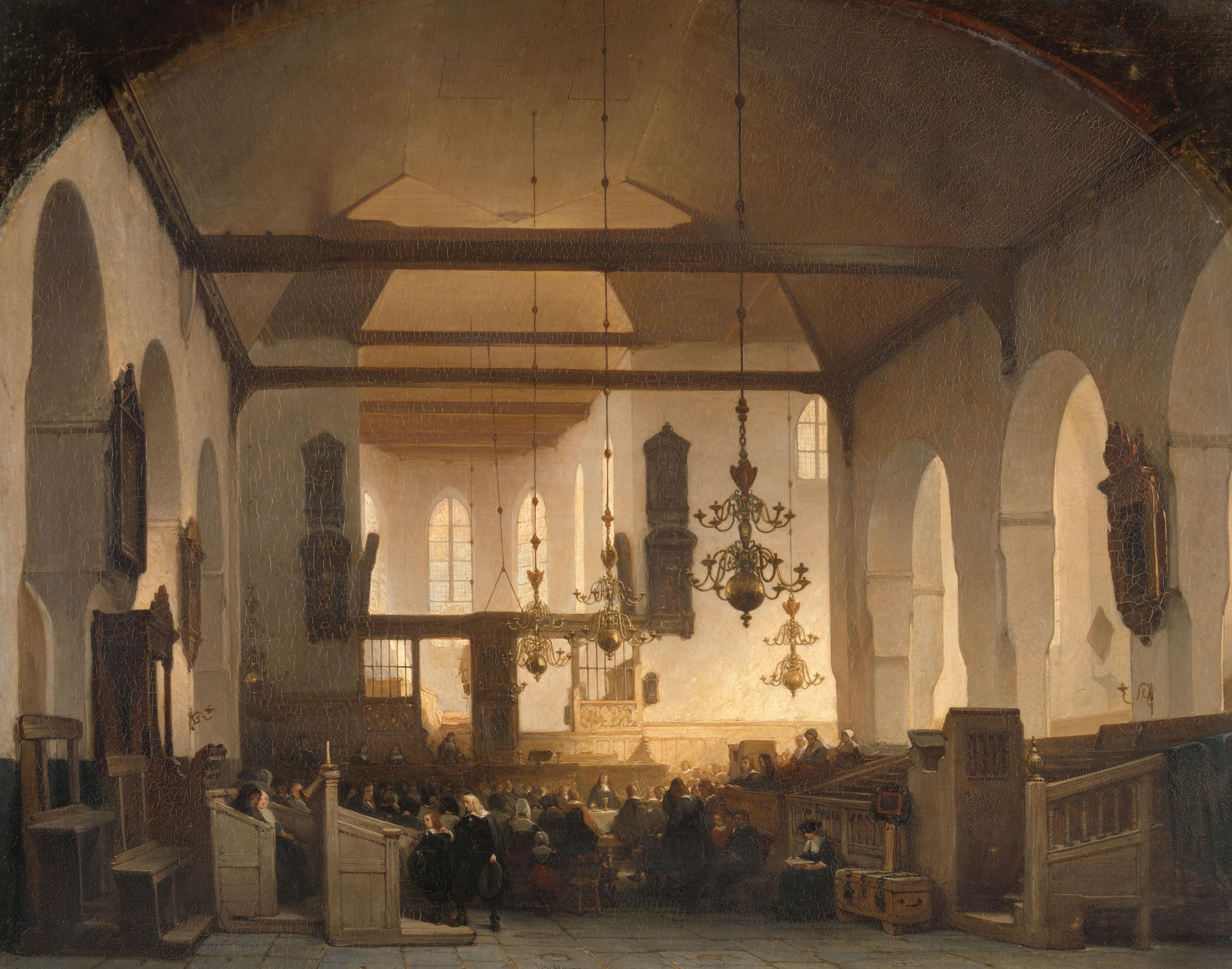 A Service in the Geertekerk, Utrecht — Johannes Bosboom