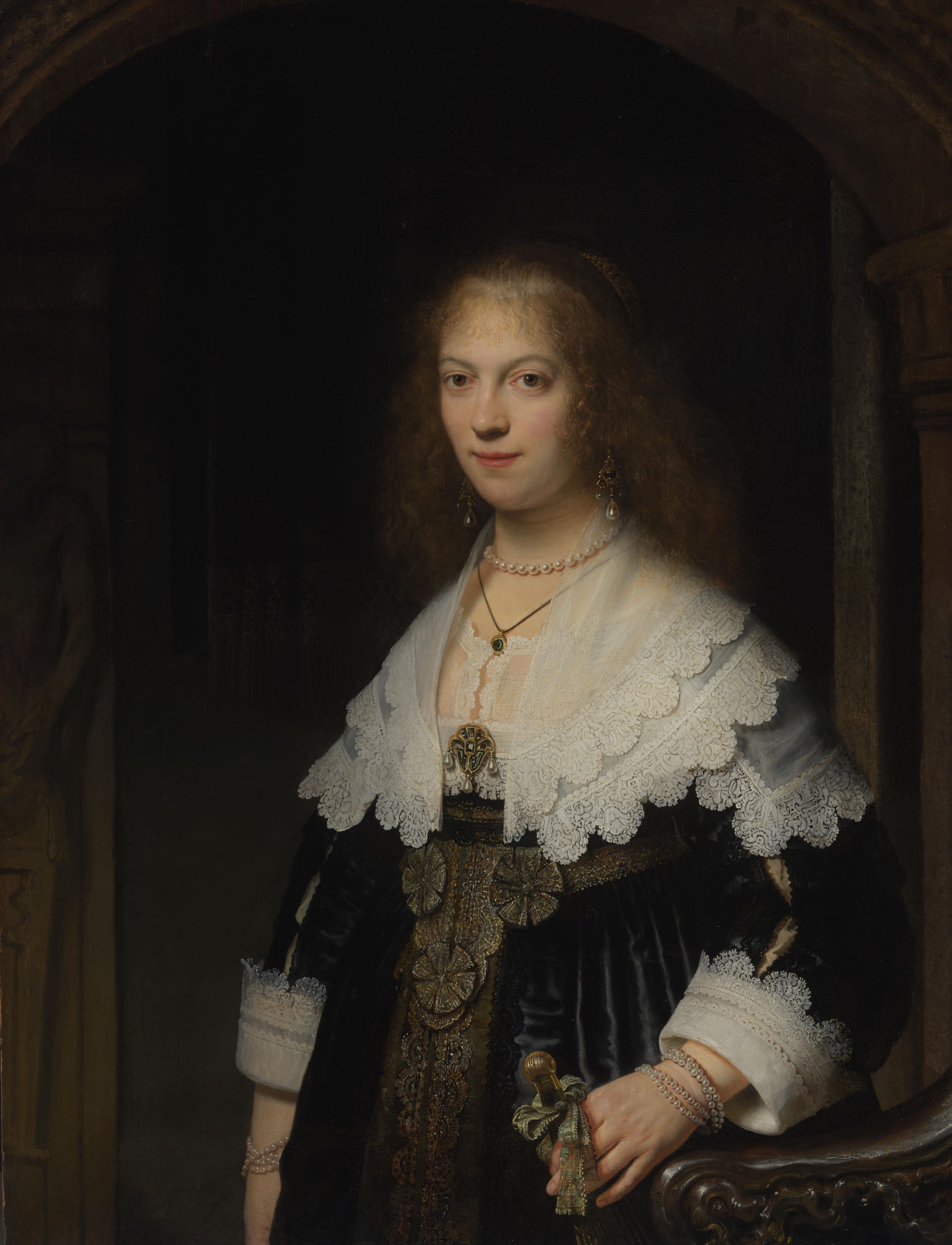 Portrait of a woman, possibly Maria Trip — Rembrandt van Rijn