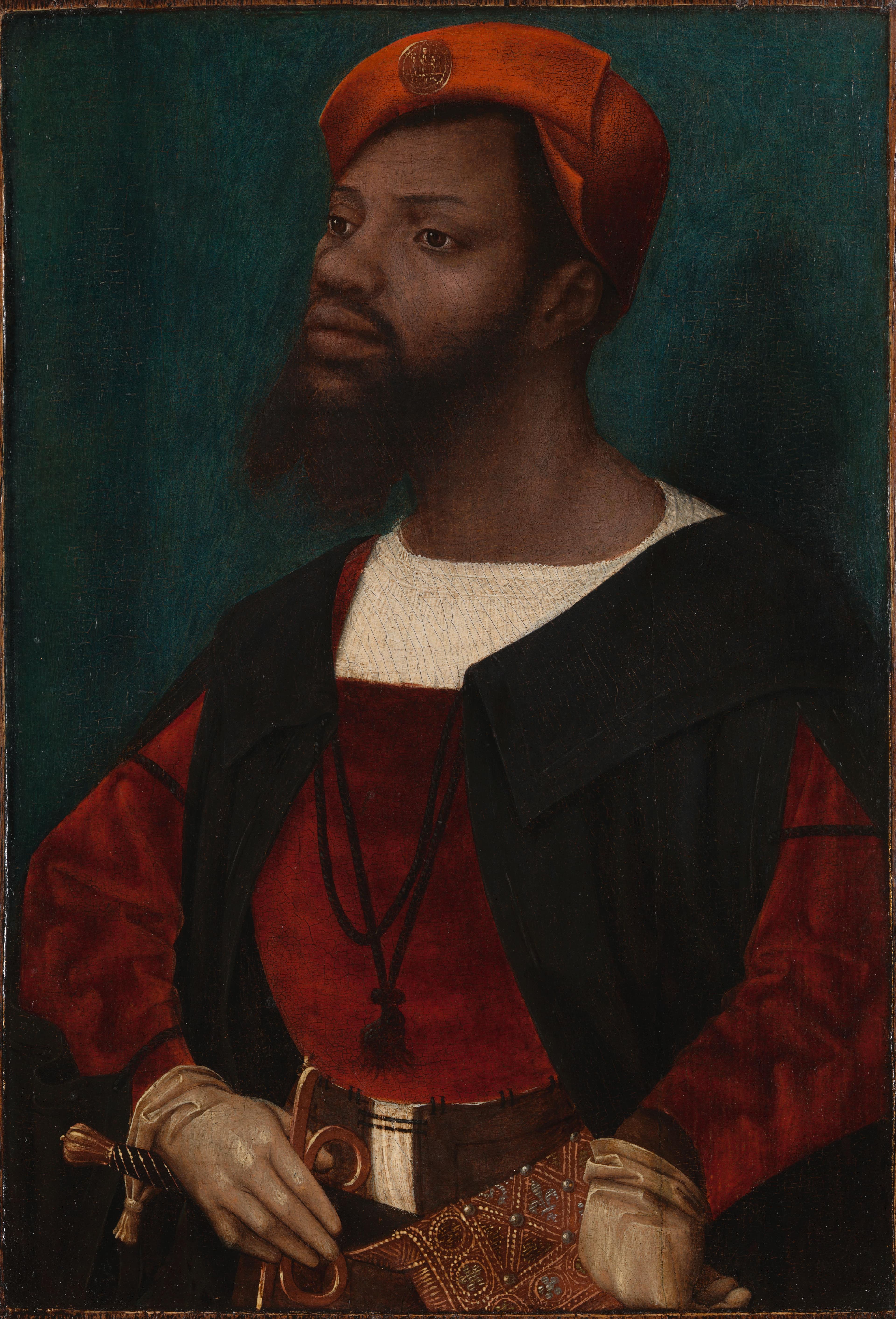Portret van een Afrikaanse man (Christophle le More?) — Jan Jansz Mostaert