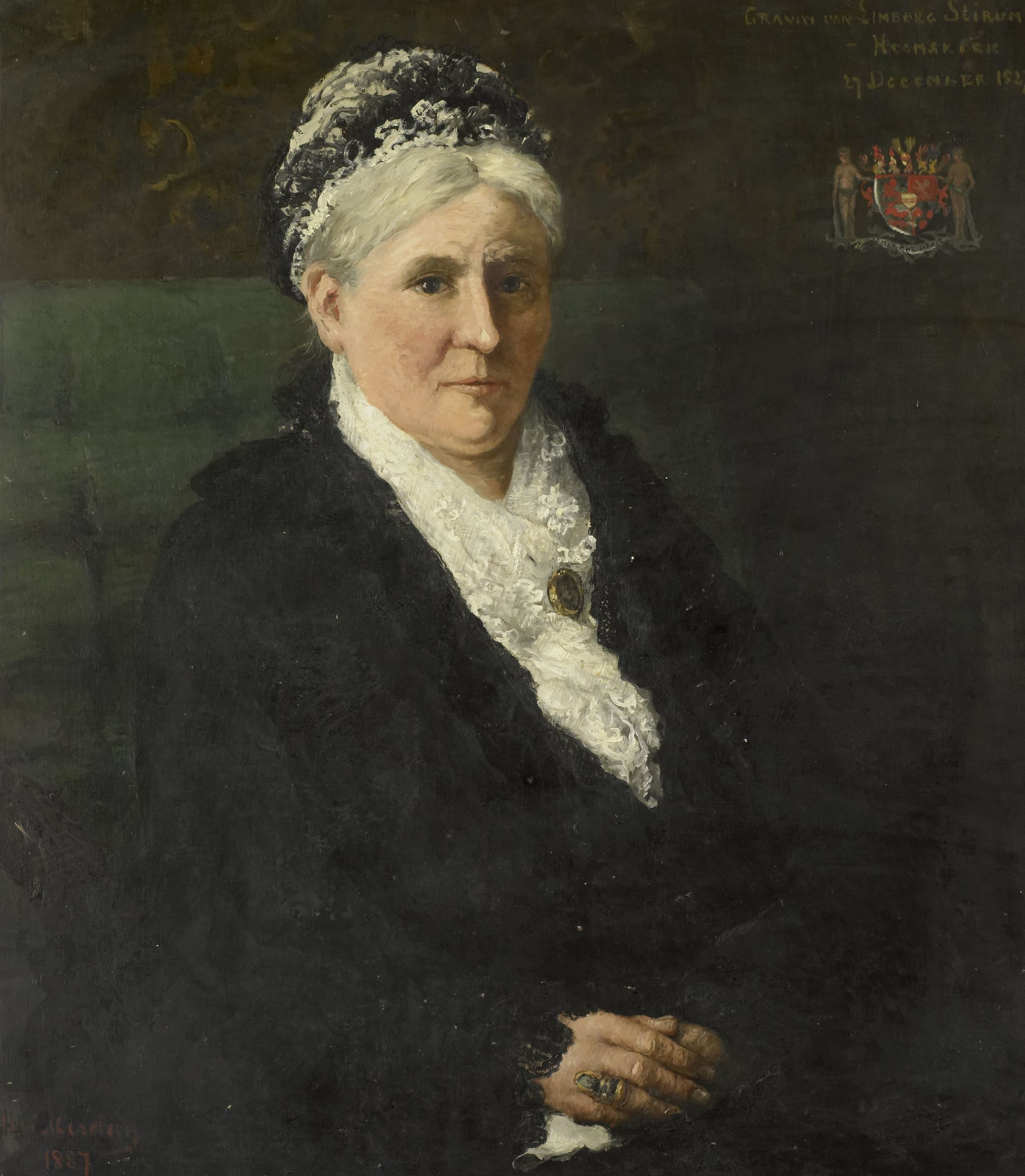 Maria Hermina Heemskerk (1827-1908). Echtgenote van Menno David Graaf van Limburg Stirum — Hendrik Willem Mesdag