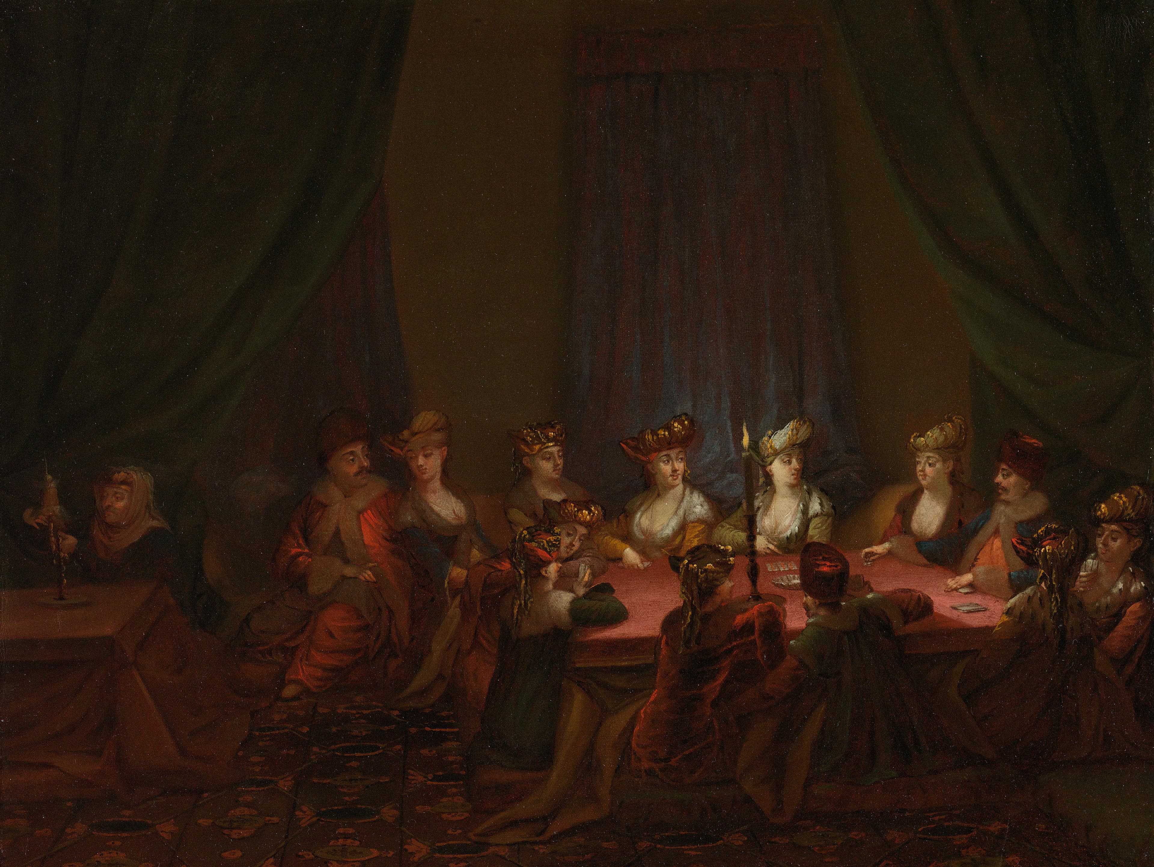 Party of Armenians Playing Cards — Jean Baptiste Vanmour