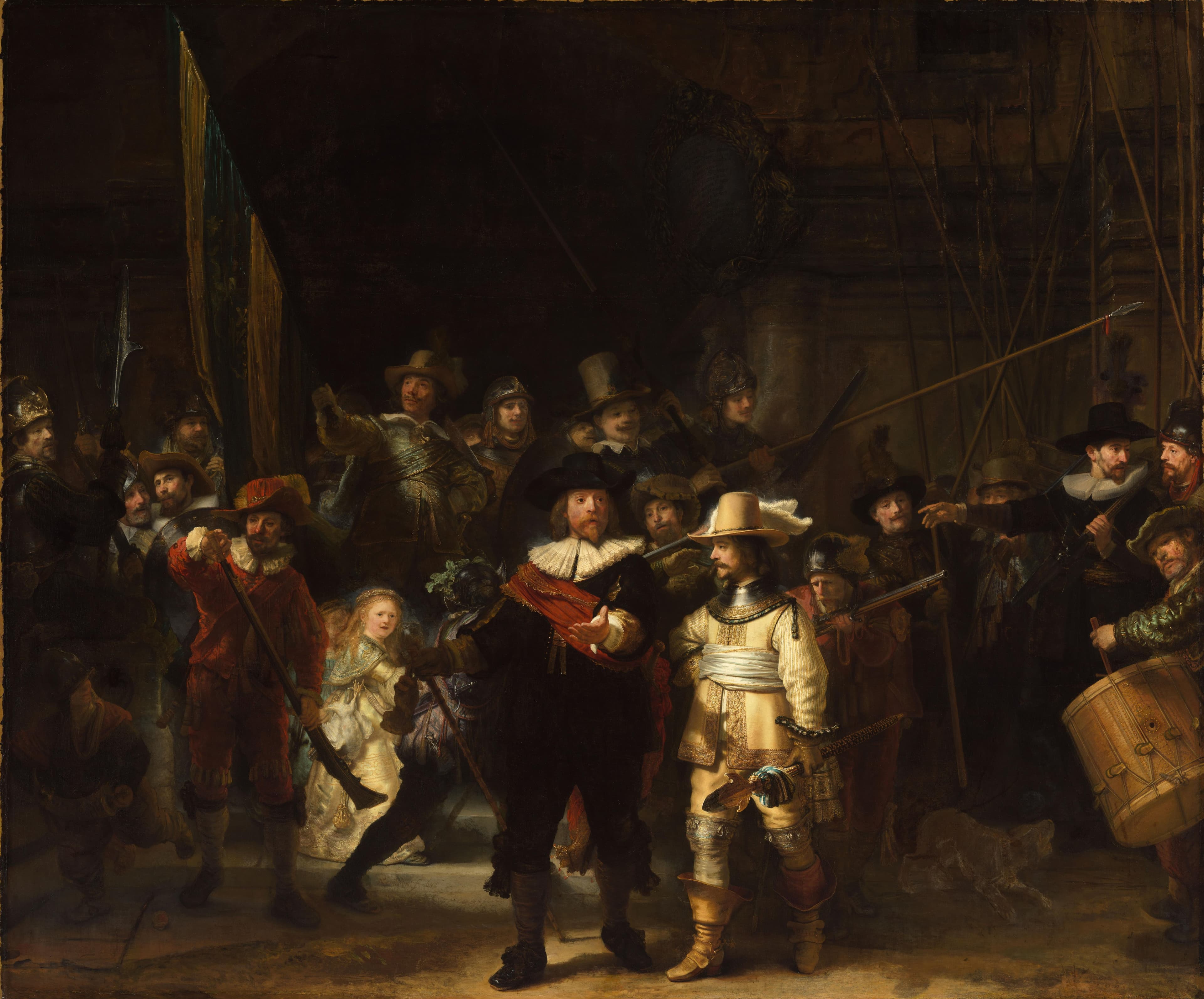 Het korporaalschap van kapitein Frans Banninck Cocq en luitenant Willem van Ruytenburch, bekend als de 'Nachtwacht' — Rembrandt van Rijn