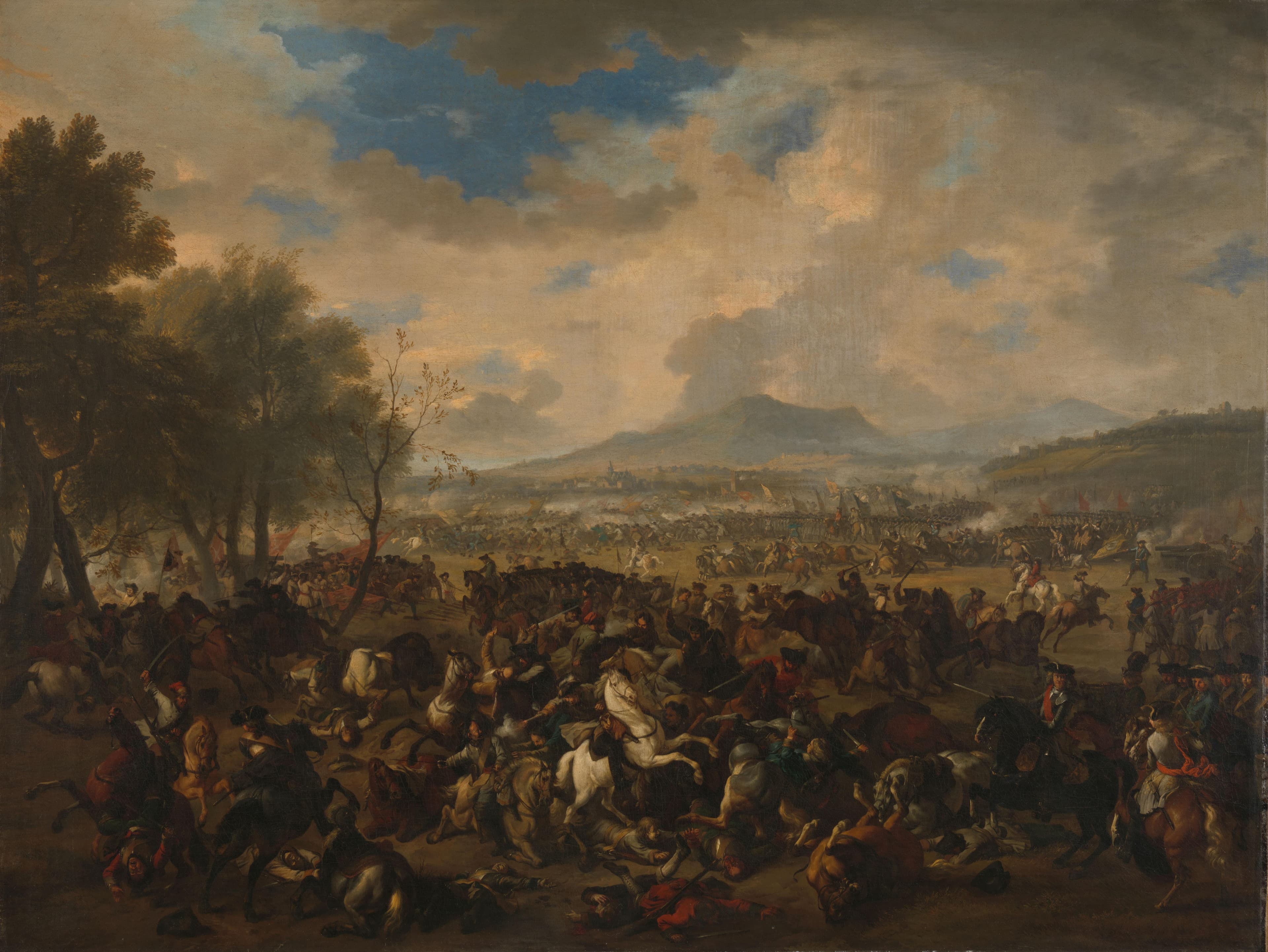 The Battle of Ramillies between the French and the English, 23 May 1706 — Jan van Huchtenburg