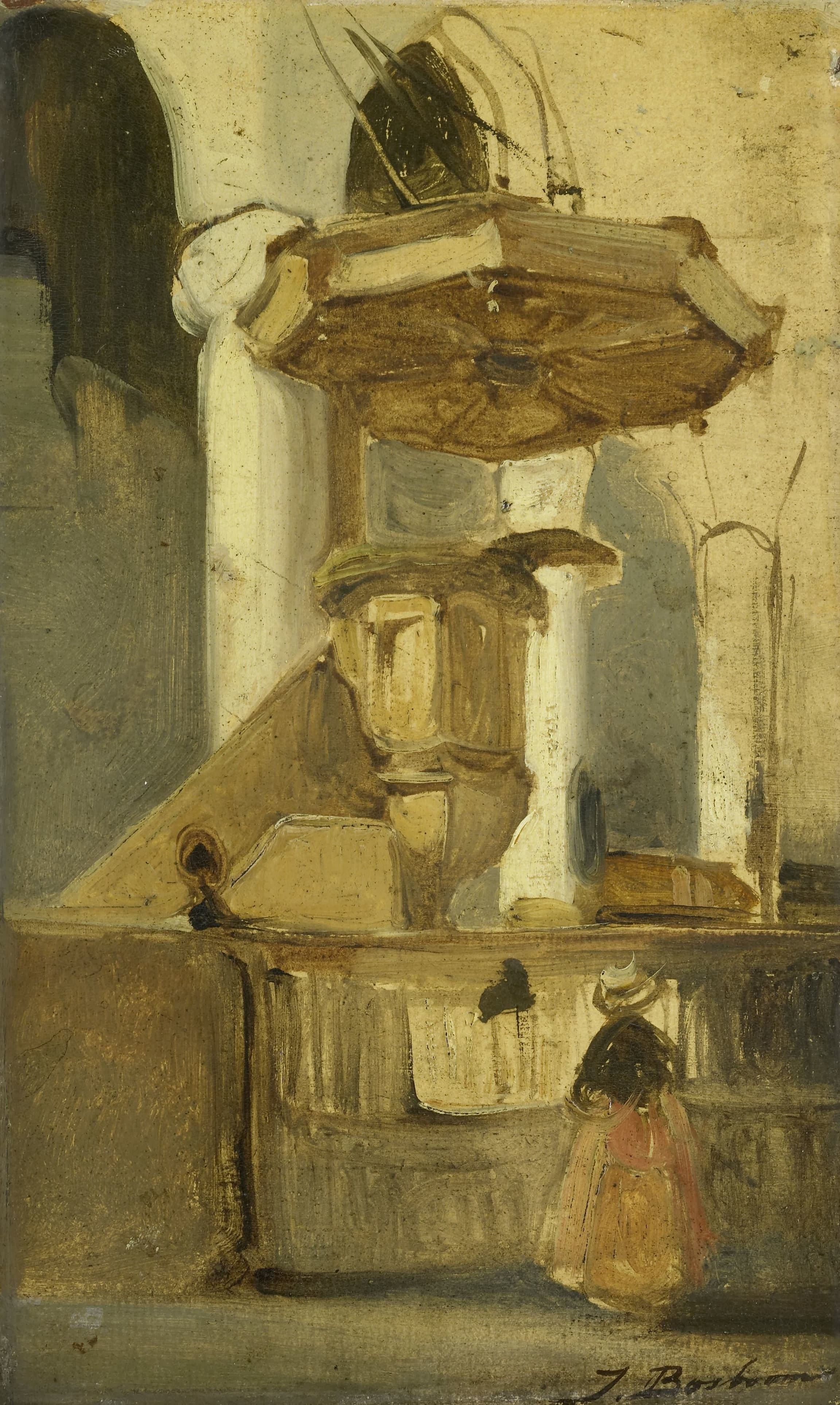 The Pulpit of the Church in Hoorn — Johannes Bosboom