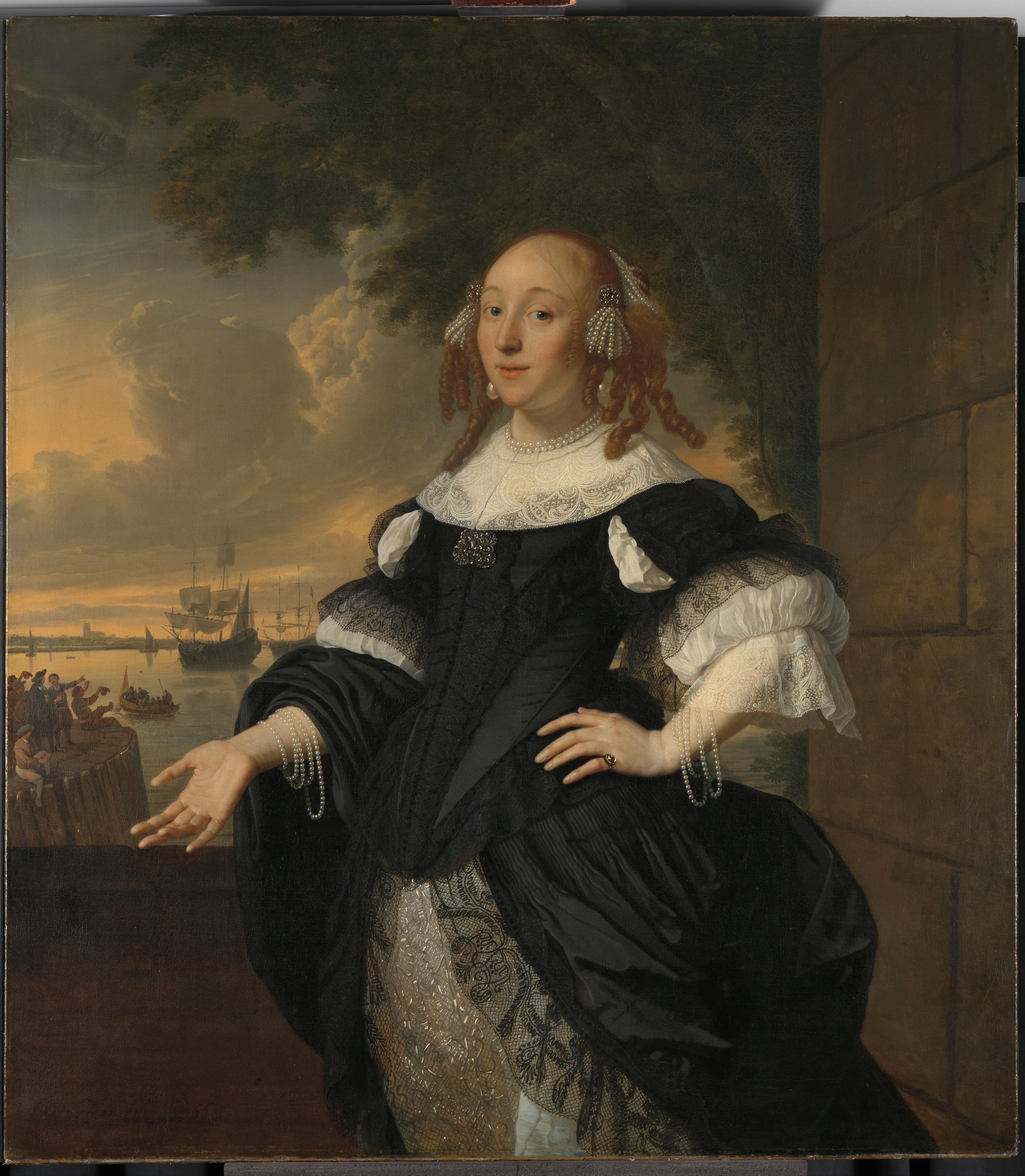 Geertruida den Dubbelde (1647-84), Wife of Aert van Nes — Ludolf Bakhuysen