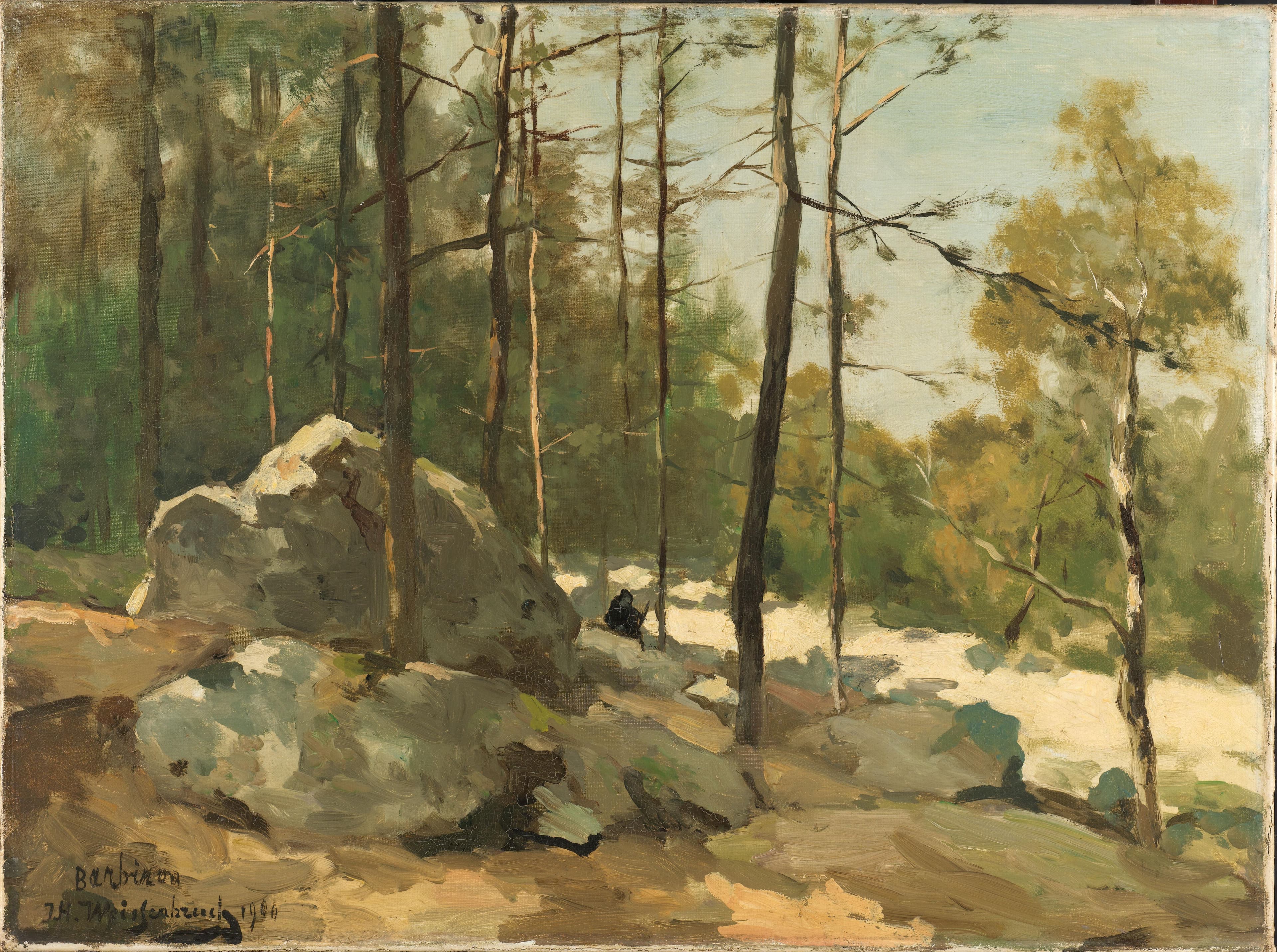 Wooded View near Barbizon — Johan Hendrik Weissenbruch