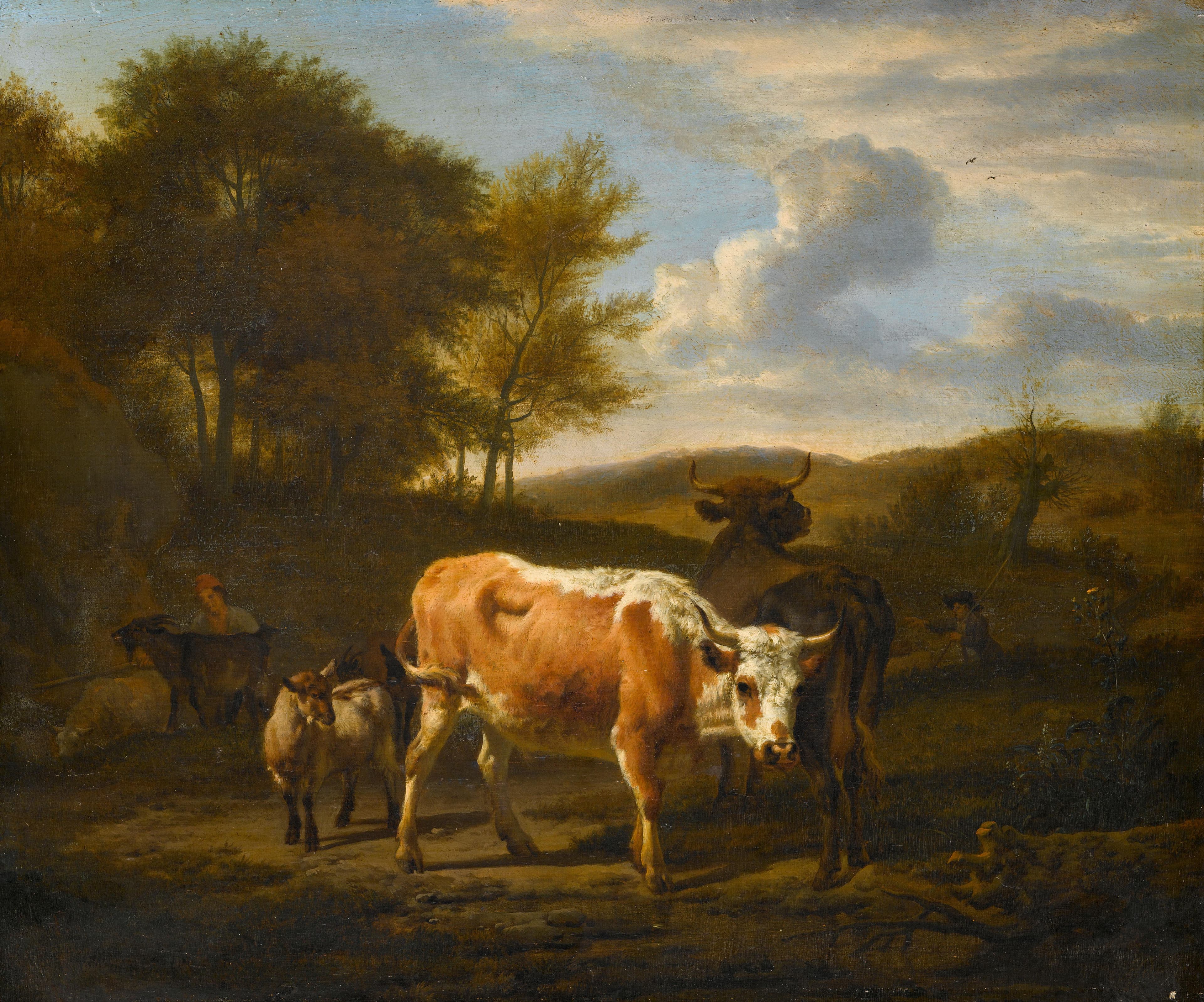 Mountainous Landscape with Cows — Adriaen van de Velde