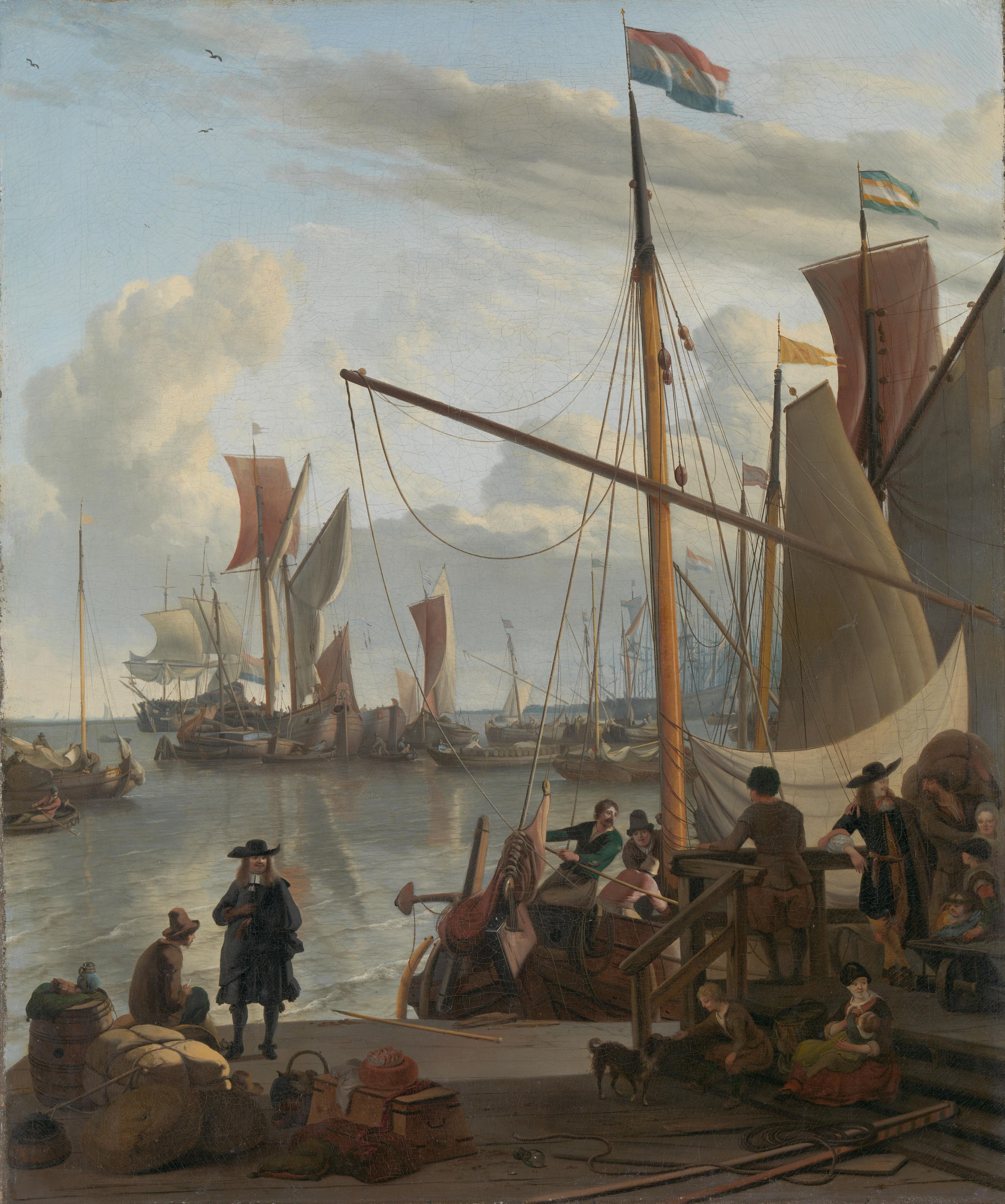 The IJ near Amsterdam — Ludolf Bakhuysen