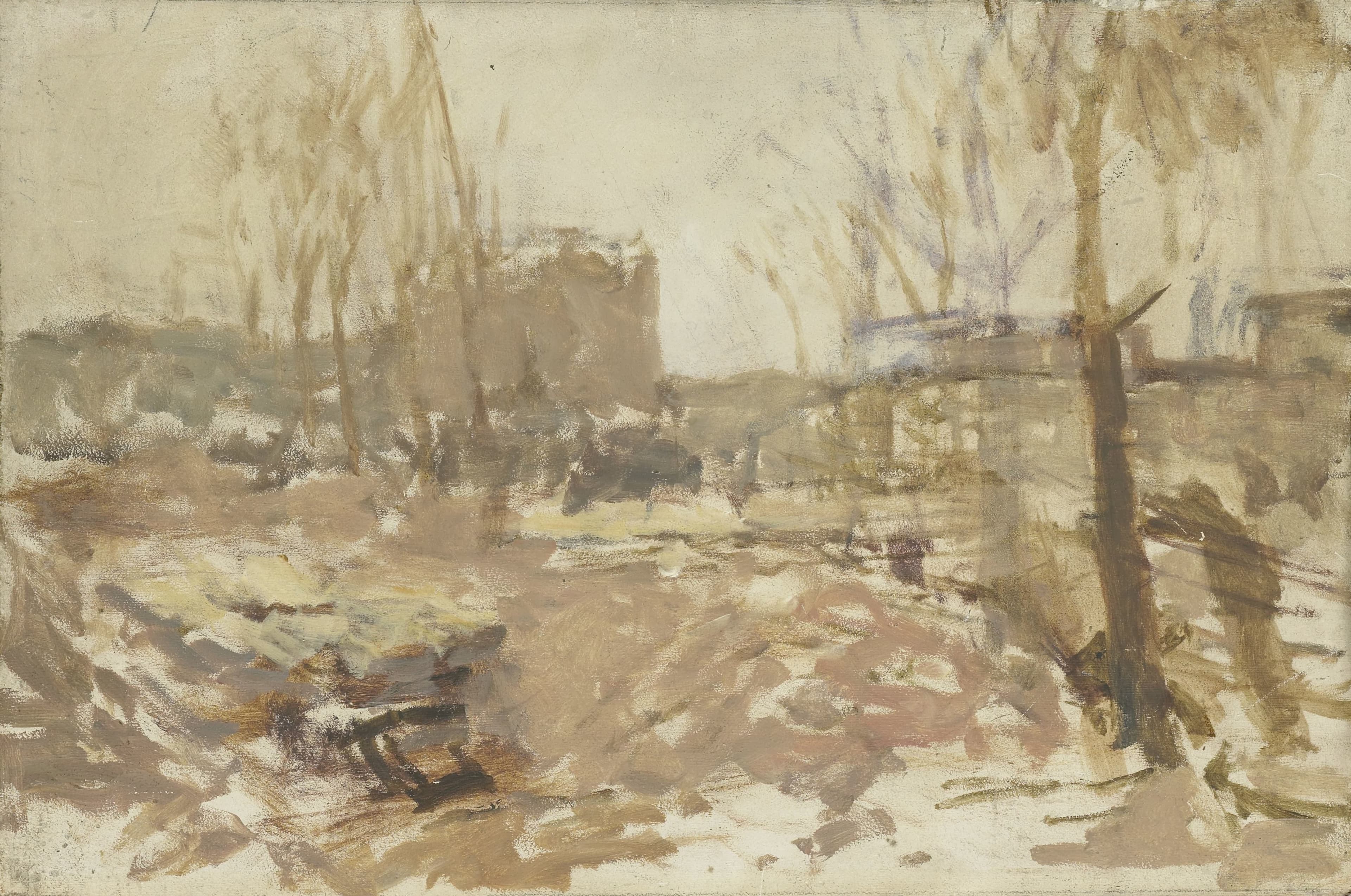 Bouwterrein aan de De Clercqstraat — George Hendrik Breitner