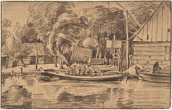 Landscape with a Canal in the Foreground — Johannes Leupenius