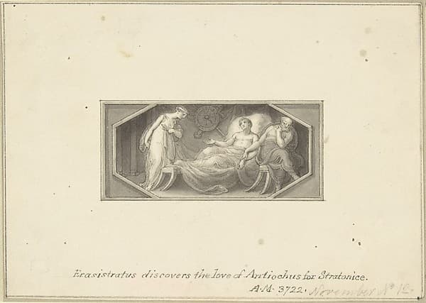 Erasistratus discovers the love of Antiochus for Stratonice — Edward Francis Burney