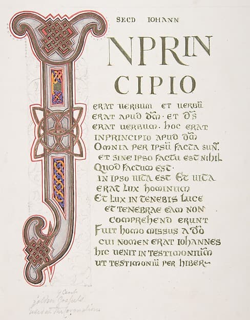 Illuminated Leaf with Initial "I" — Freeman Gage Delamotte