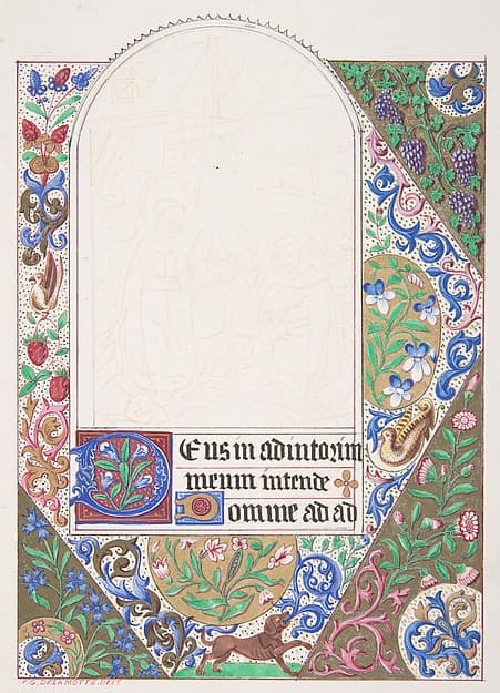Decorated Border with Nativity Scene — Freeman Gage Delamotte