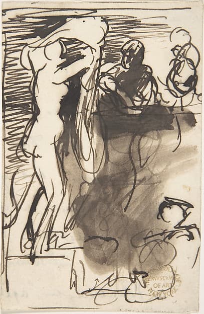 Studies for "The Bride at Her Toilet on the Day of Her Wedding" — Sir David Wilkie