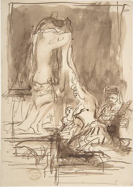 Study for "The Bride at Her Toilet on the Day of Her Wedding" — Sir David Wilkie