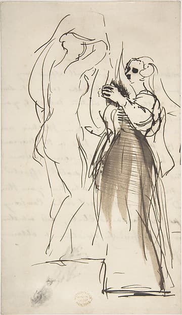 Studies for "The Bride at Her Toilet on the Day of Her Wedding" — Sir David Wilkie