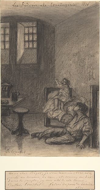 Young Communards in Prison (Les Fédérés à la Conciergerie) — Gustave Courbet