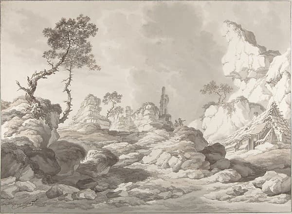 Landscape with a ruin near Mödling — Jakob Matthias Schmutzer