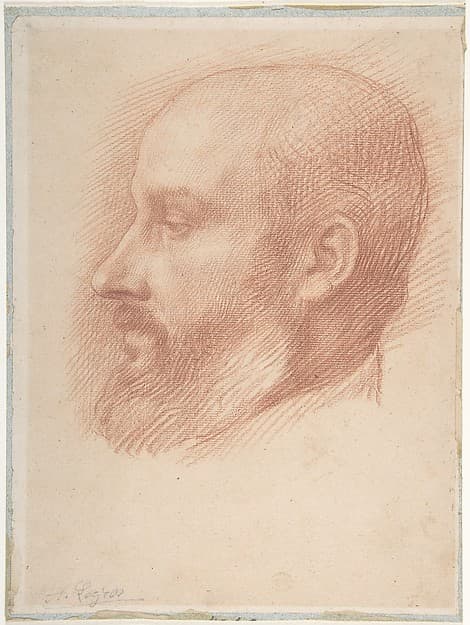Study of a Head of a Man — Alphonse Legros