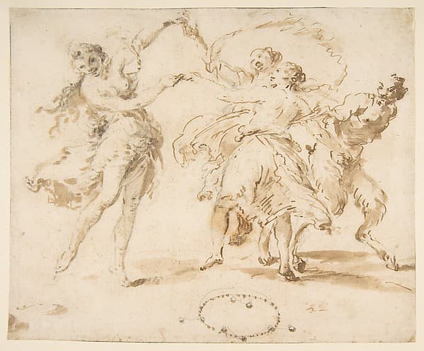 Three Dancing Nymphs and a Satyr — Francesco Zuccarelli