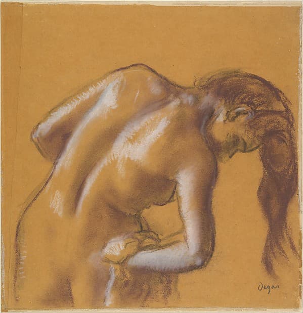 Bather Drying Herself — Edgar Degas