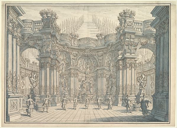 Stage Setting with Ballet — Ferdinando Galli Bibiena