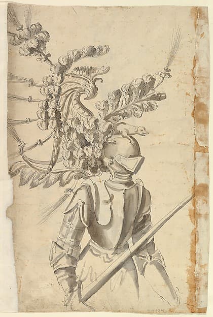 Design for an Armor with Tournament Headdress — Baccio del Bianco