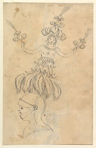 Design for an Armor with Tournament Headdress — Baccio del Bianco